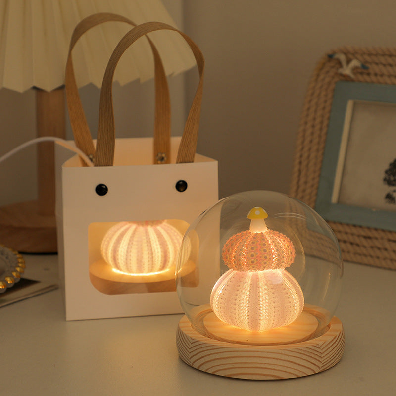 Handmade Shell & Sea Urchin Night Light
