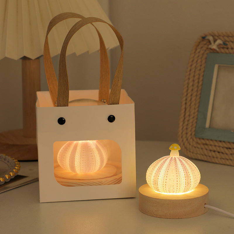 Handmade Shell & Sea Urchin Night Light