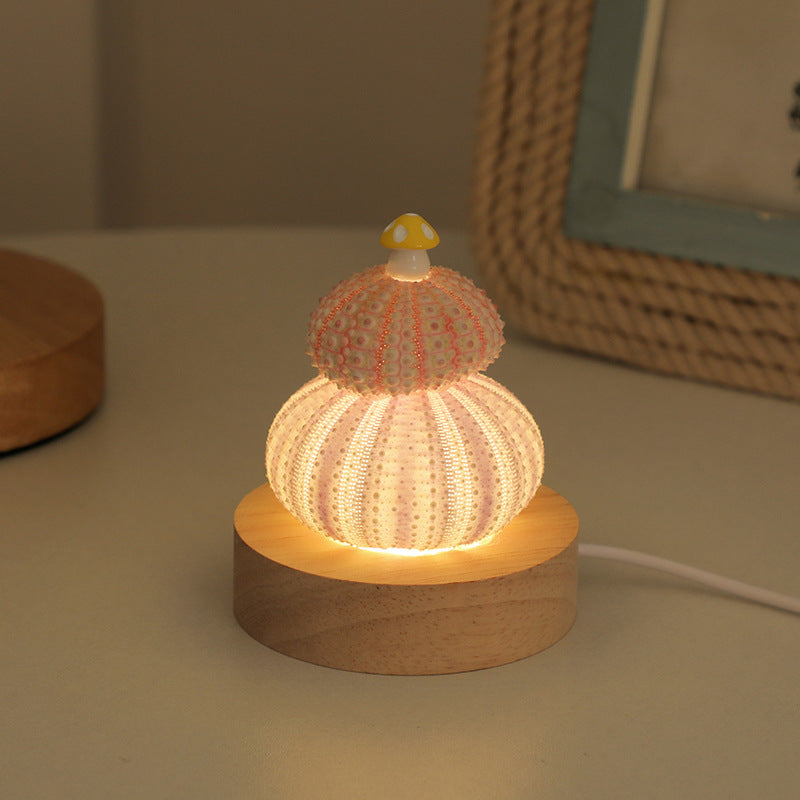 Handmade Shell & Sea Urchin Night Light