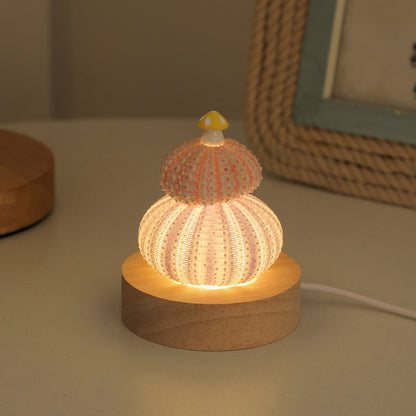 Handmade Shell & Sea Urchin Night Light