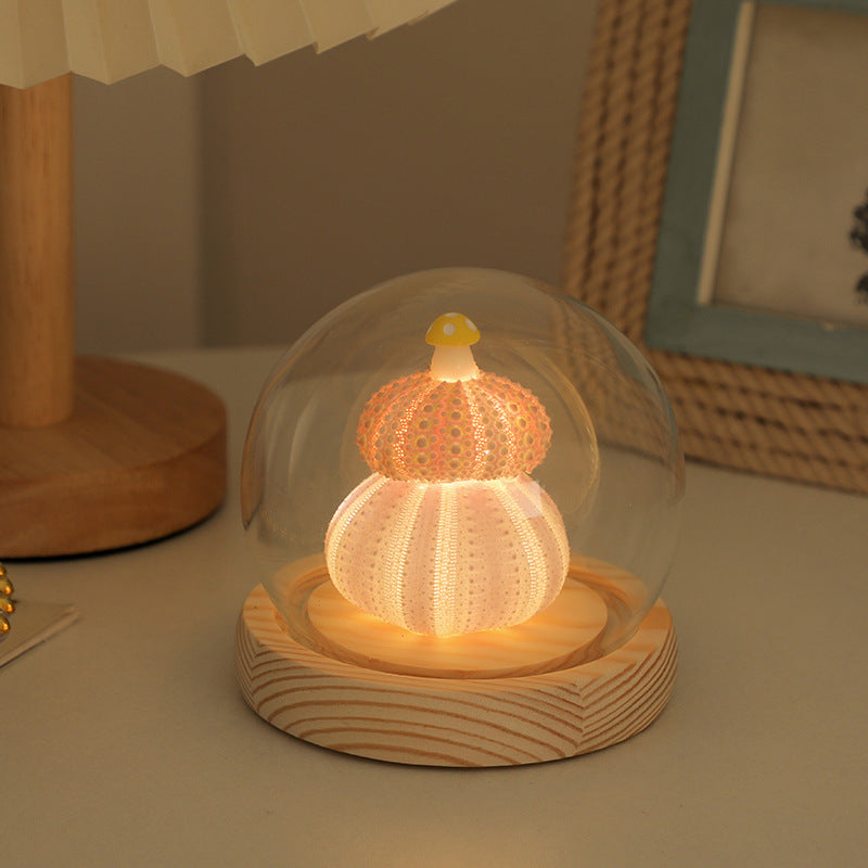 Handmade Shell & Sea Urchin Night Light