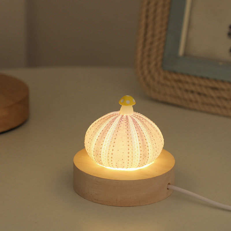 Handmade Shell & Sea Urchin Night Light
